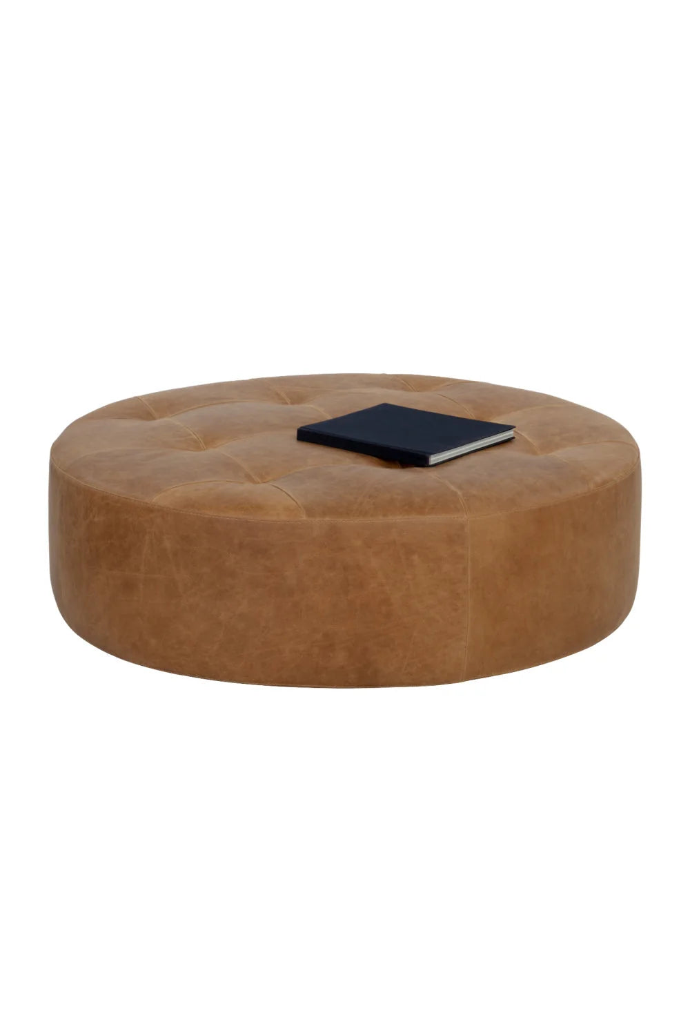 Luxury Upholstered Leather Ottoman European Style for Villa