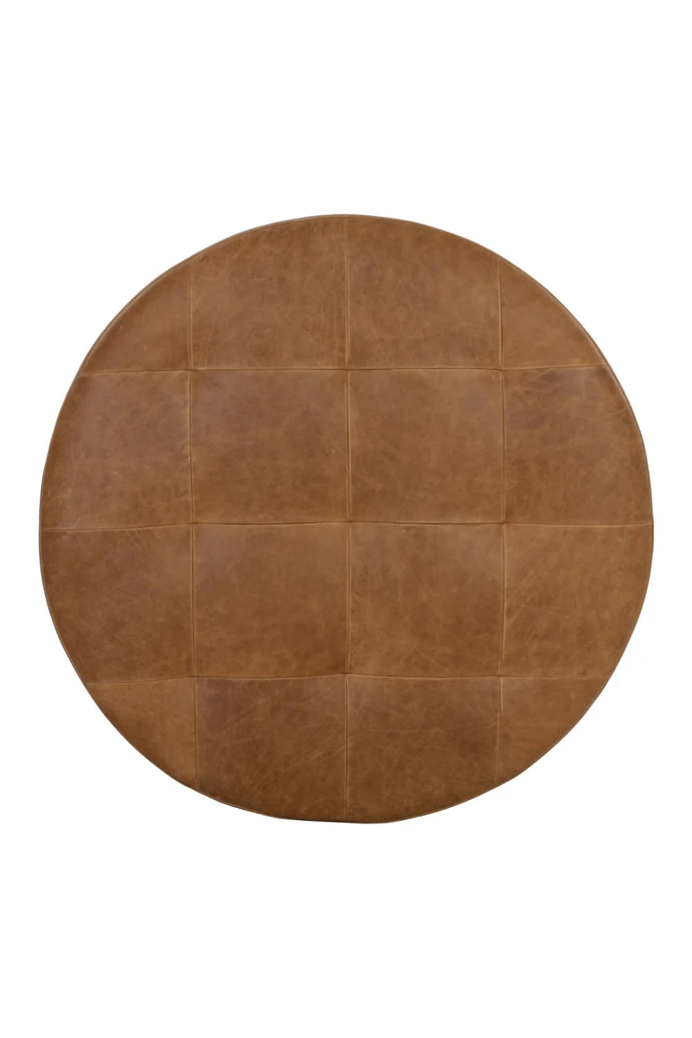 Luxury Upholstered Leather Ottoman European Style for Villa