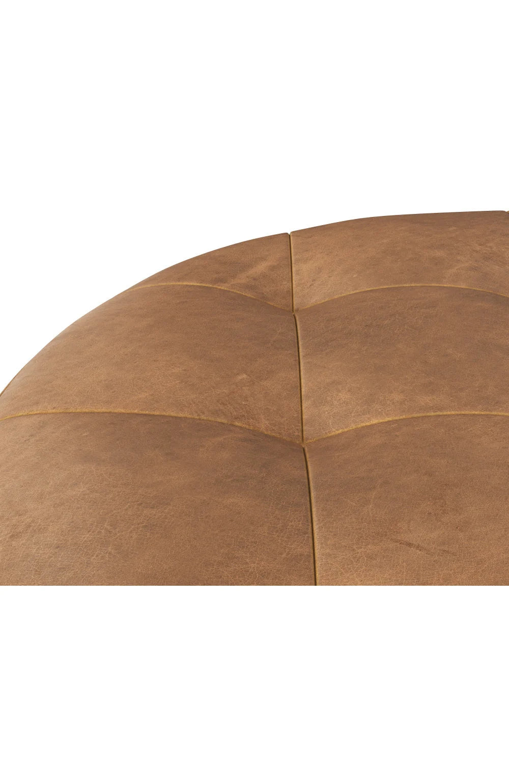 Luxury Upholstered Leather Ottoman European Style for Villa