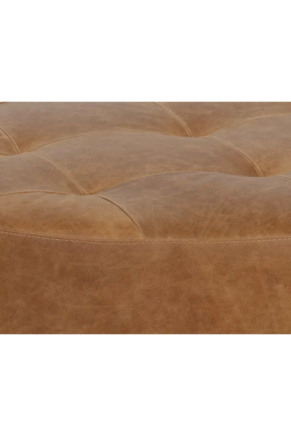Luxury Upholstered Leather Ottoman European Style for Villa