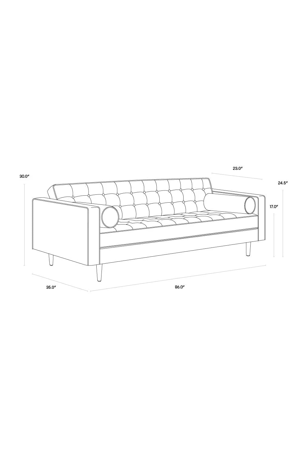 Luxury Upholstered Leather Sofa Modern Italian Style for Villa
