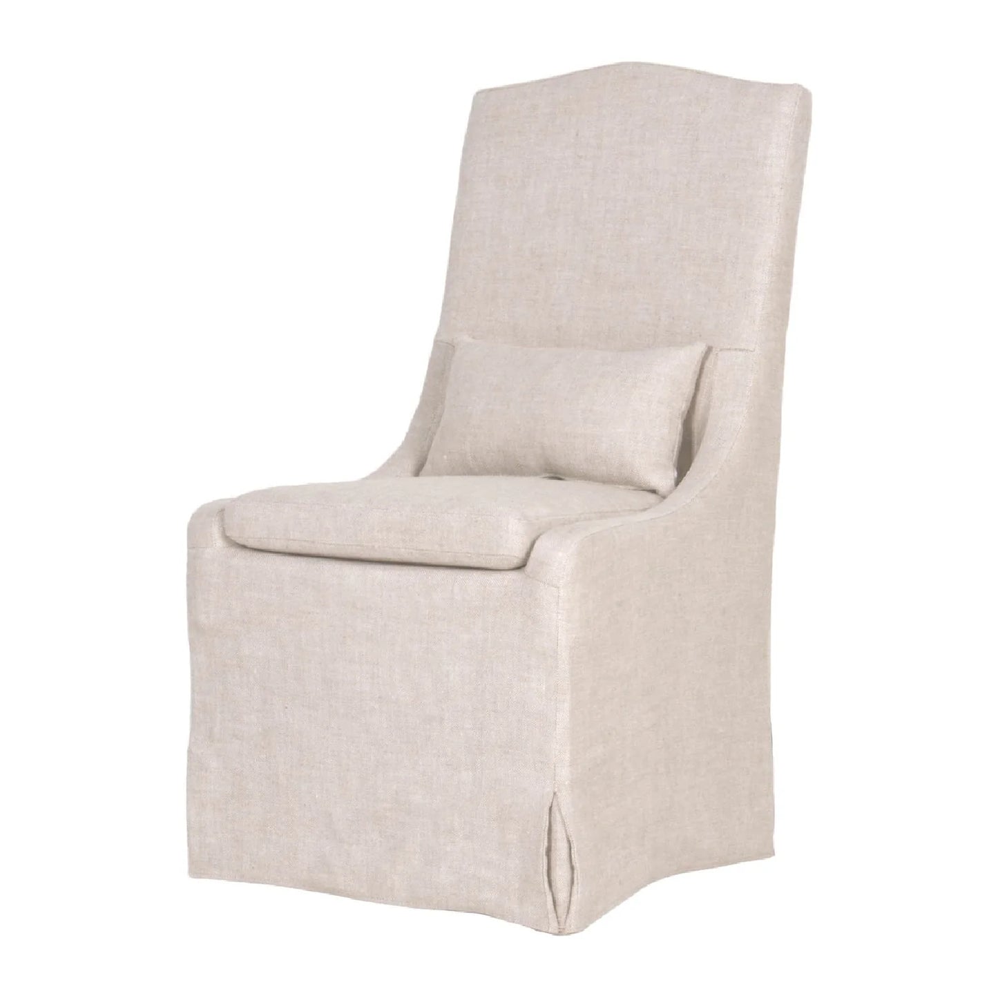 Luxury Upholstered Linen Modern Dining Chair European Style for Villa