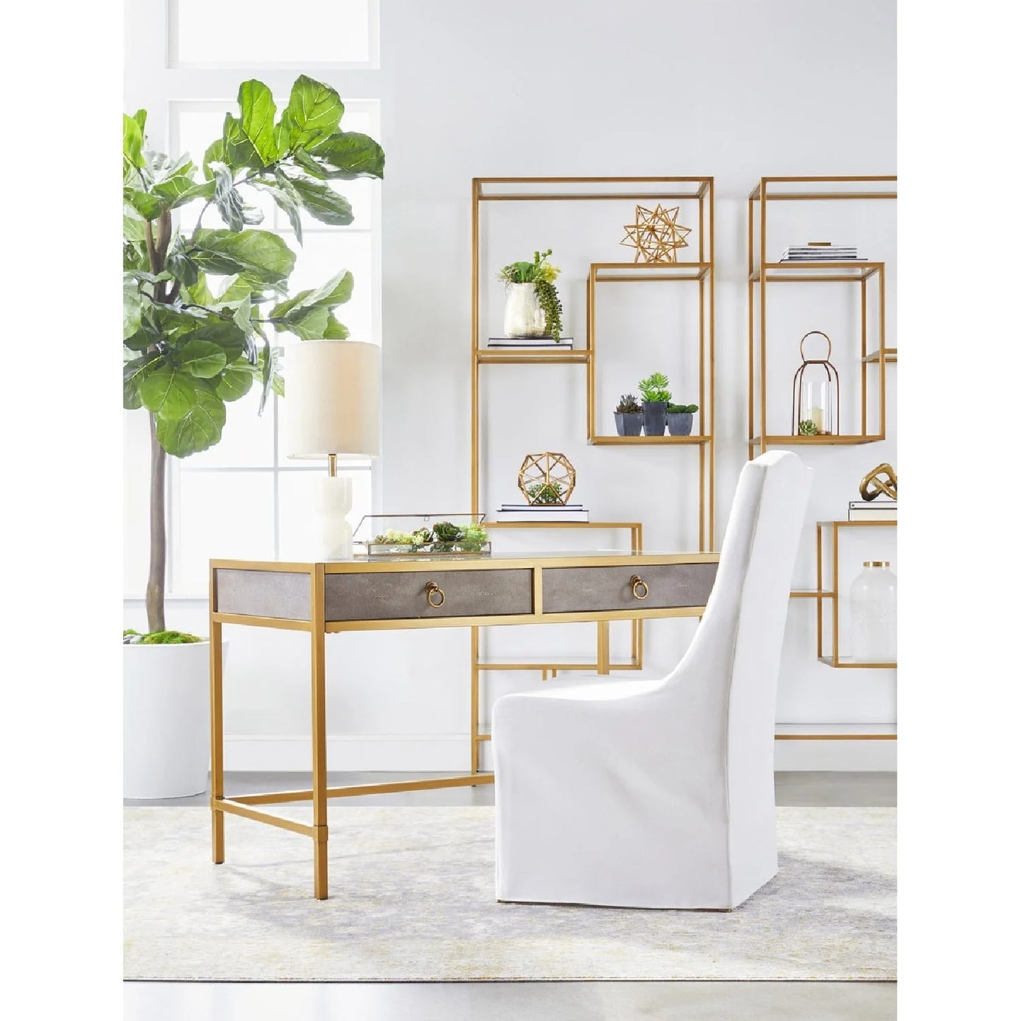 Luxury Upholstered Linen Modern Dining Chair European Style for Villa