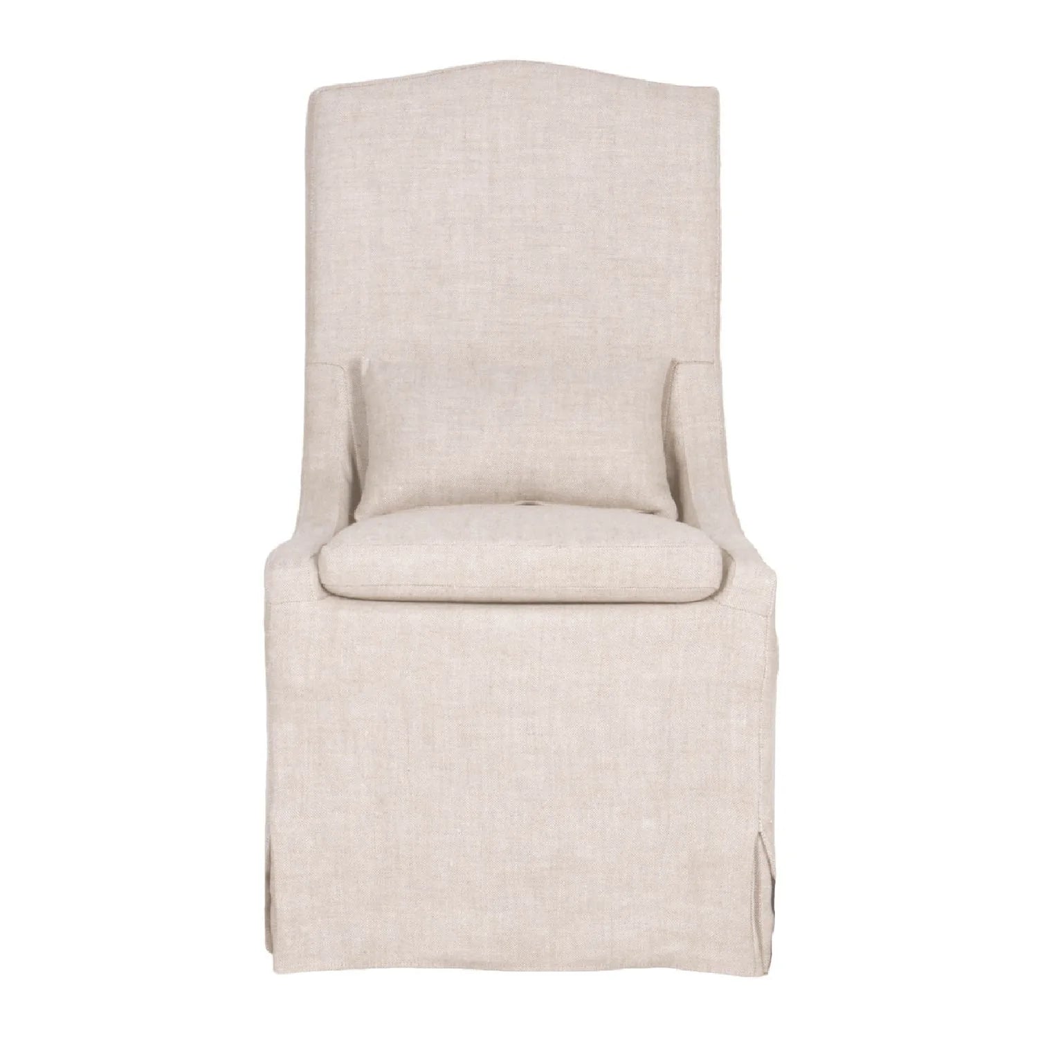 Luxury Upholstered Linen Modern Dining Chair European Style for Villa