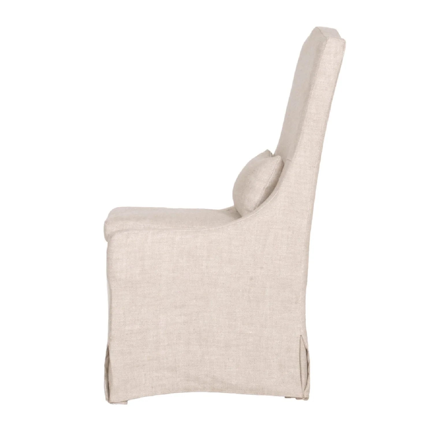 Luxury Upholstered Linen Modern Dining Chair European Style for Villa