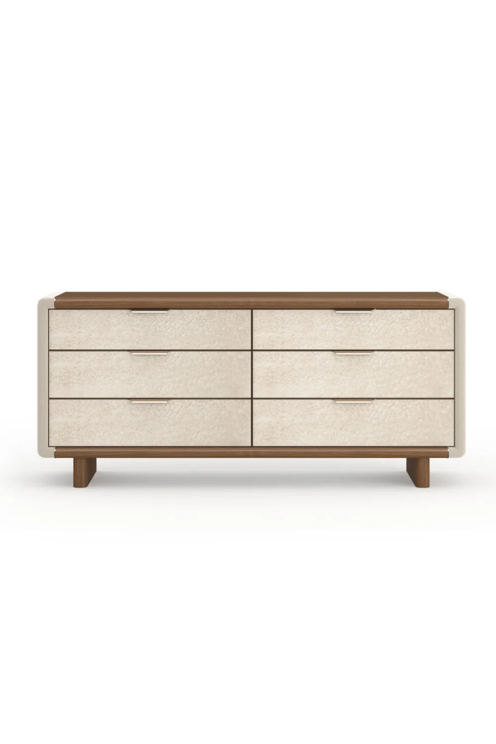 Luxury Upholstered Modern 6-Drawer Dresser European Style for Villa