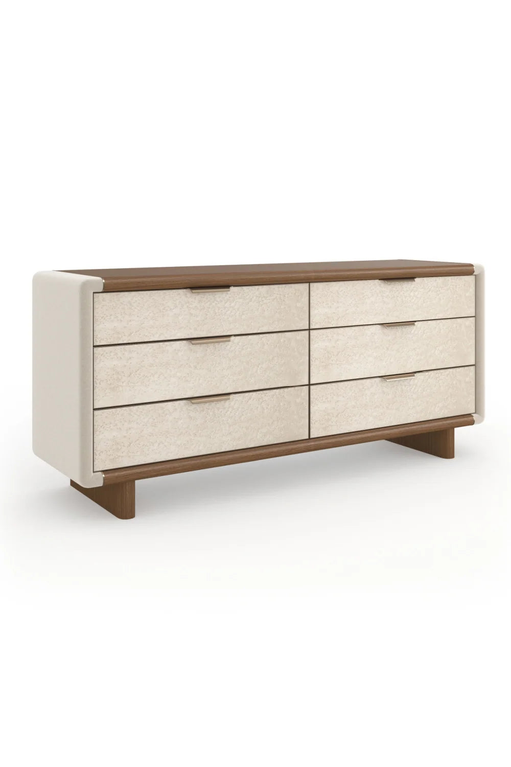 Luxury Upholstered Modern 6-Drawer Dresser European Style for Villa