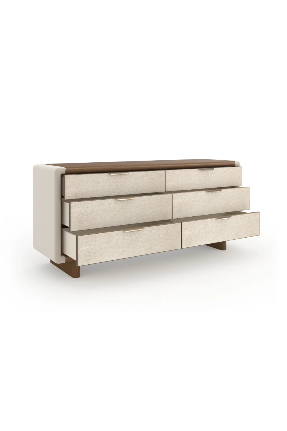 Luxury Upholstered Modern 6-Drawer Dresser European Style for Villa