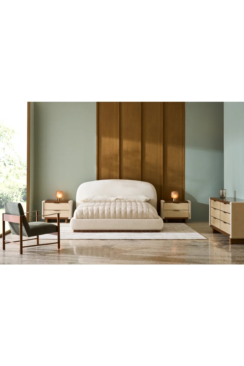 Luxury Upholstered Modern 6-Drawer Dresser European Style for Villa