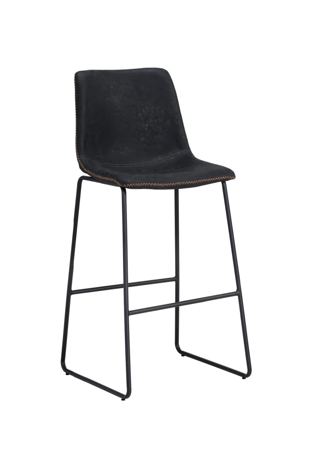 Luxury Upholstered Modern Antique Black Bar Stool European Style for Villa