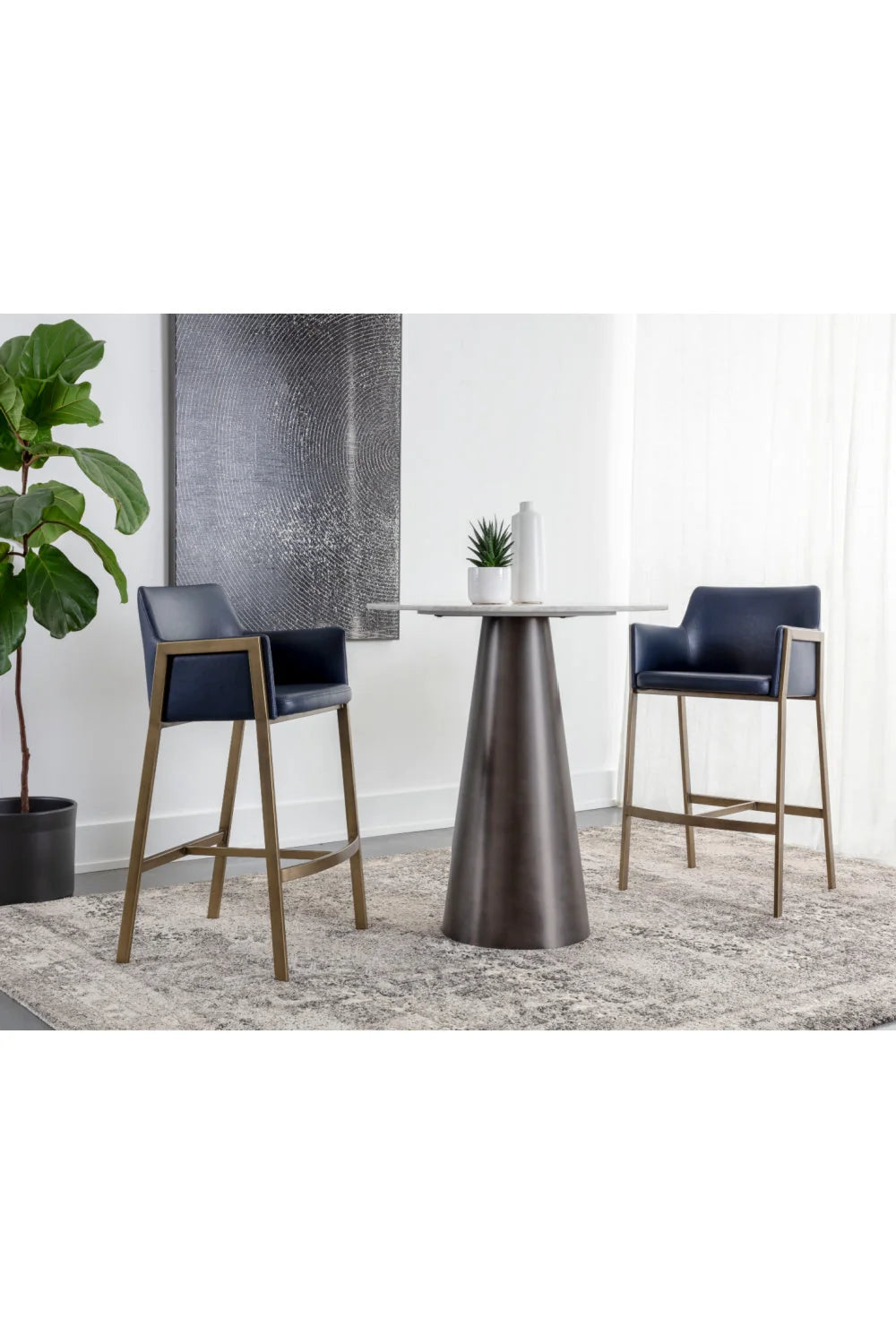 Luxury Upholstered Modern Bar Stool European Style for Villa