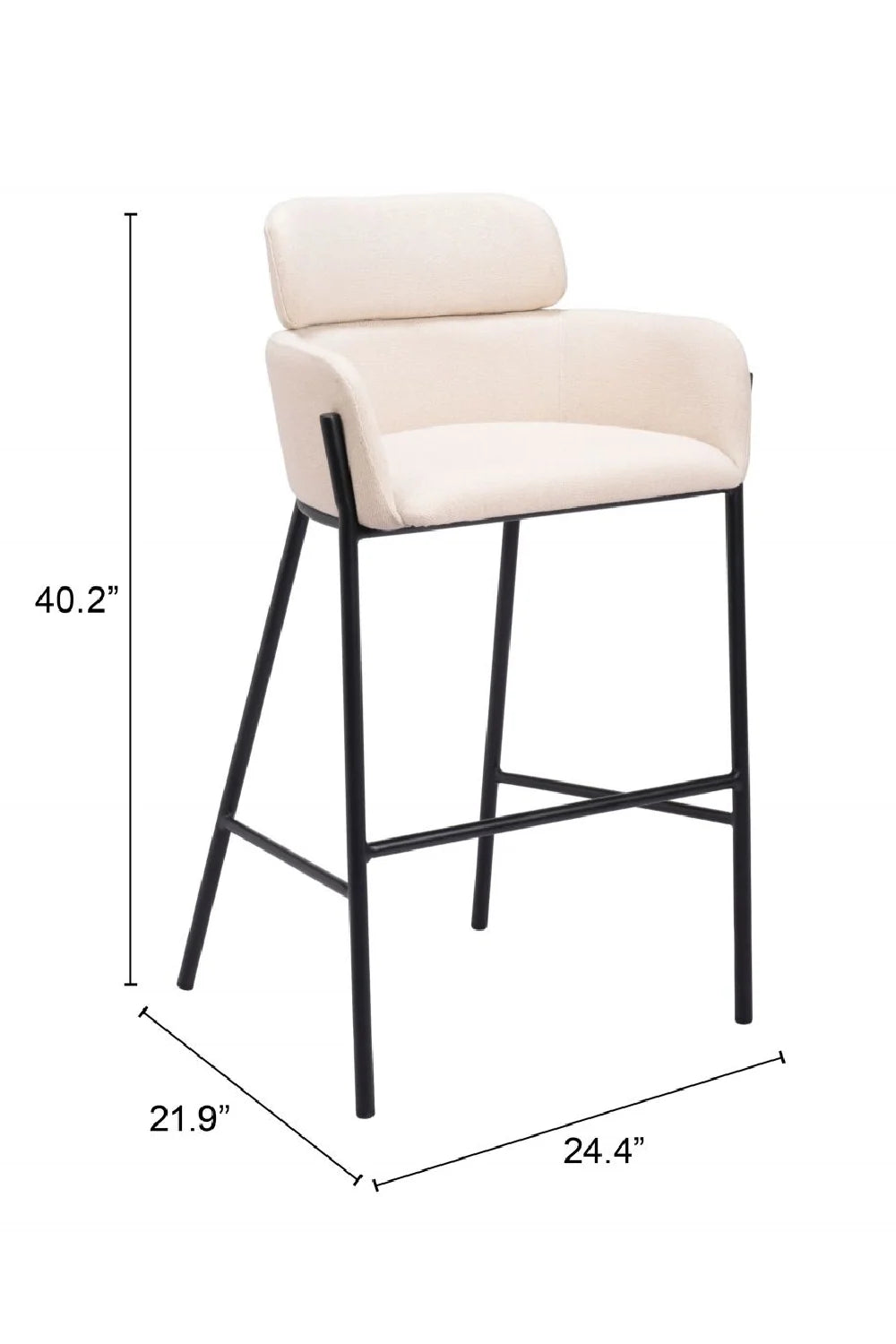 Luxury Upholstered Modern Bar Stool European Style for Villa