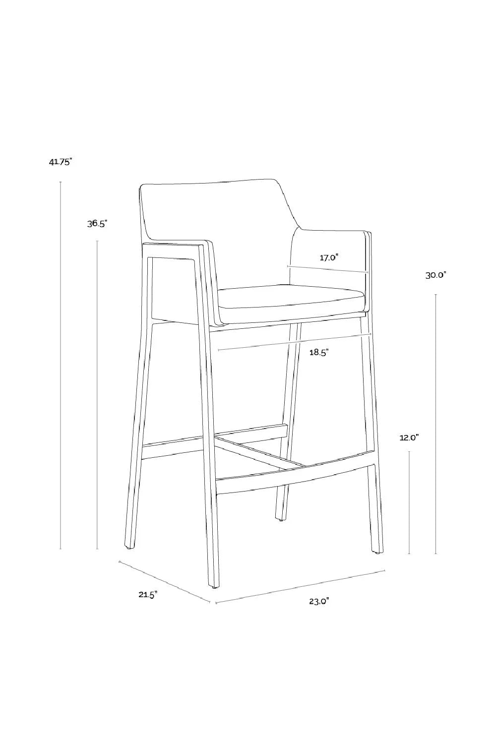 Luxury Upholstered Modern Bar Stool European Style for Villa