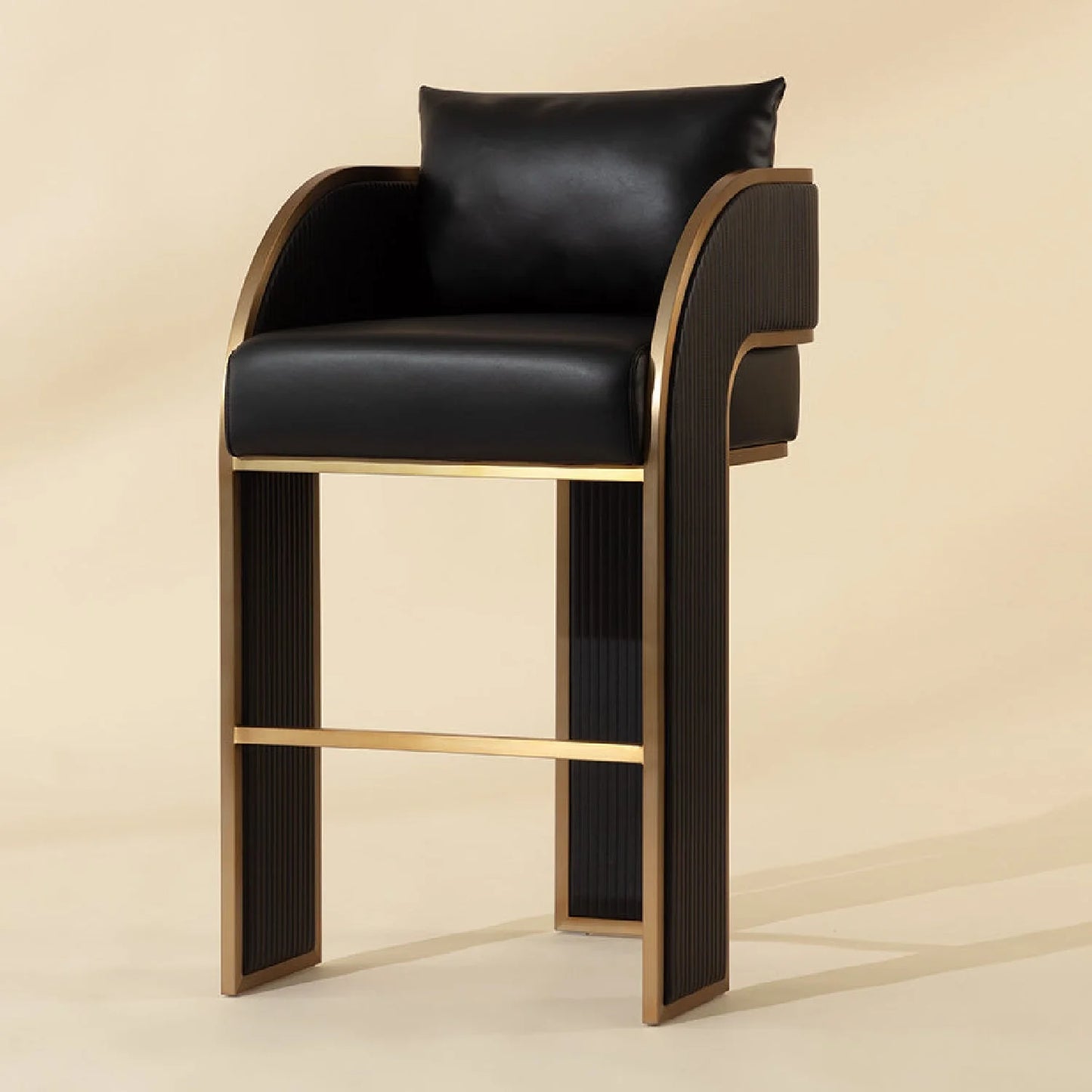 Luxury Upholstered Modern Bar Stool European Style for Villa