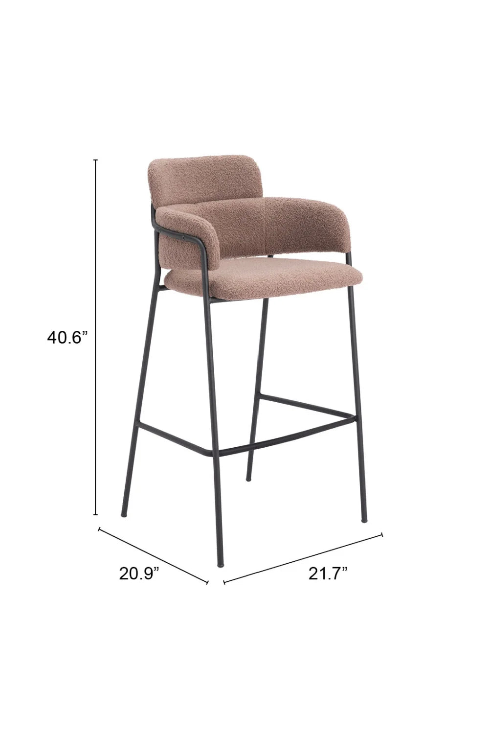 Luxury Upholstered Modern Bar Stool European Style for Villa