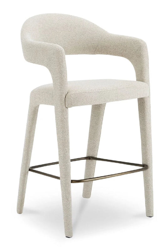 Luxury Upholstered Modern Bar Stool European Style for Villa