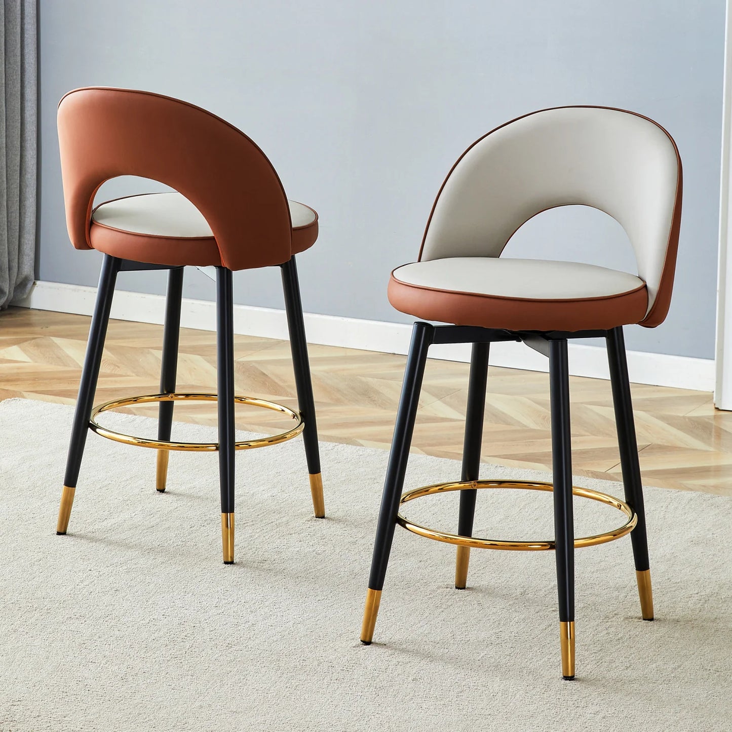Luxury Upholstered Modern Bar Stool European Style for Villa