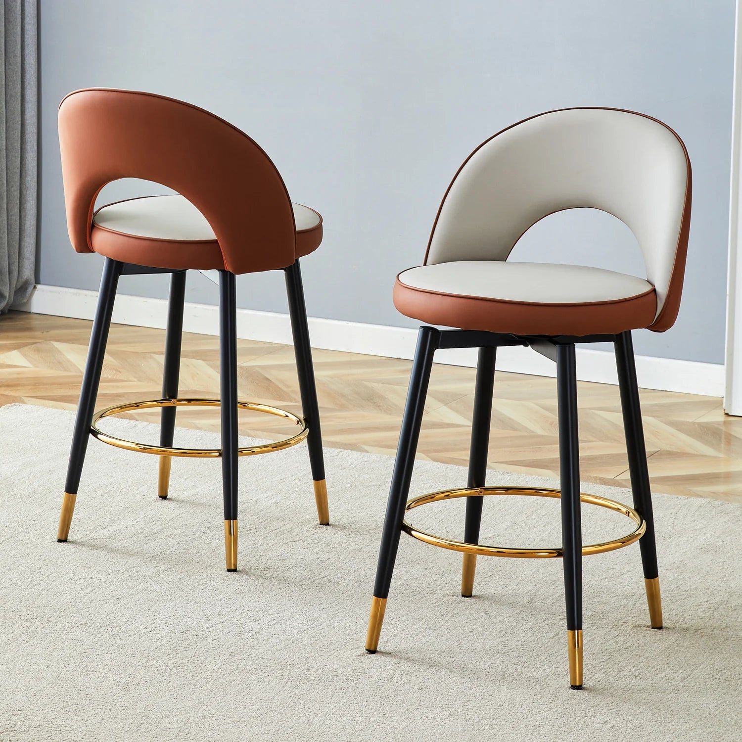 Luxury Upholstered Modern Bar Stool European Style for Villa