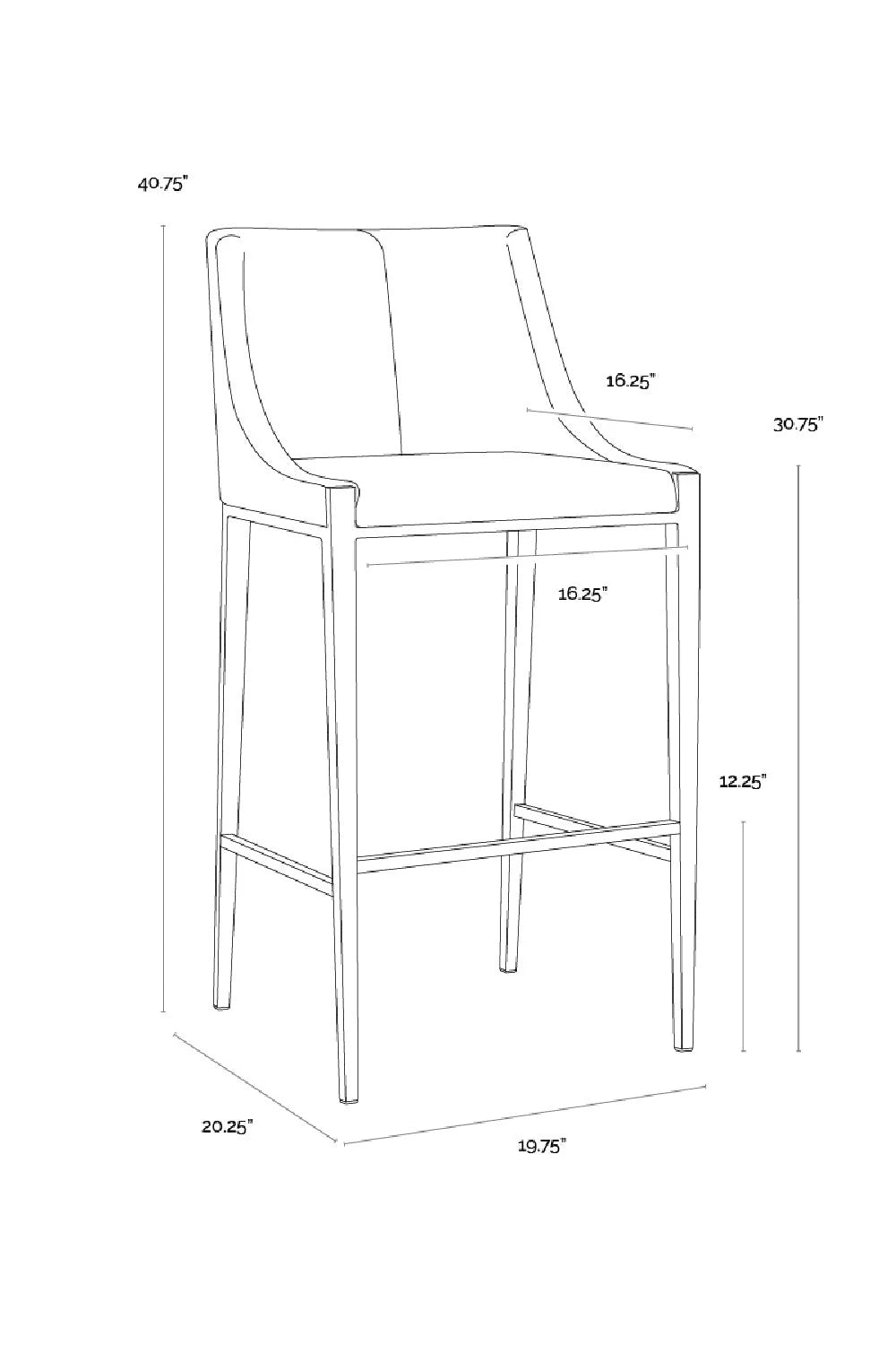 Luxury Upholstered Modern Bar Stool European Style for Villa