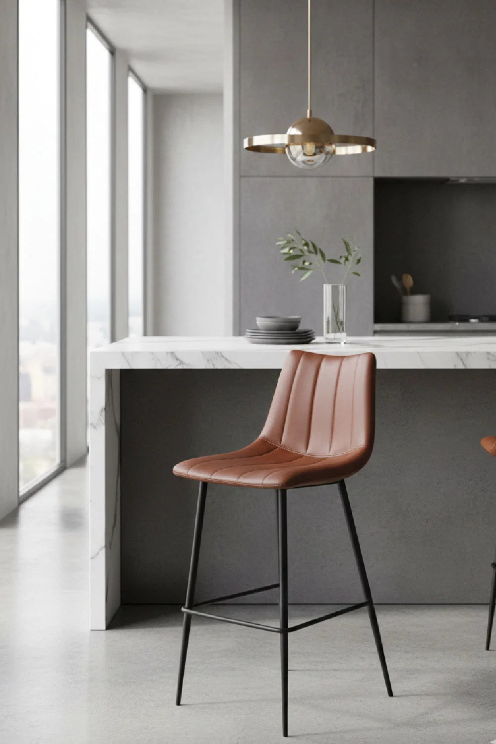Luxury Upholstered Modern Bar Stools European Style for Villa