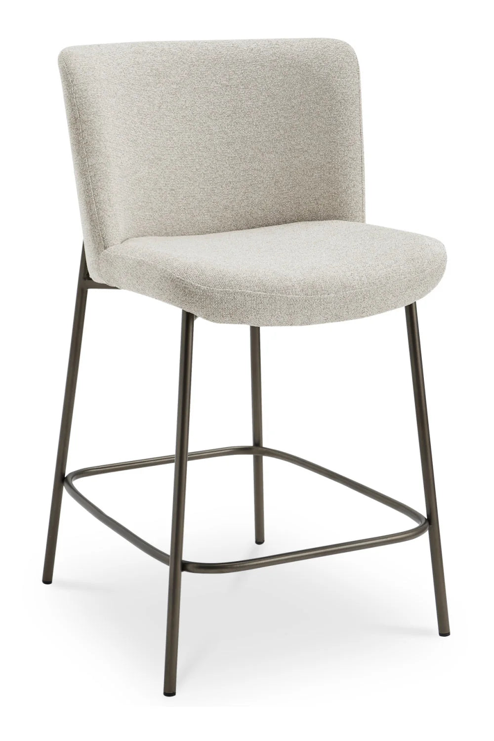 Luxury Upholstered Modern Barrel Counter Stool European Style for Villa