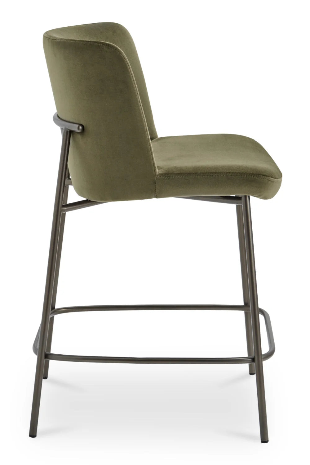 Luxury Upholstered Modern Barrel Counter Stool European Style for Villa
