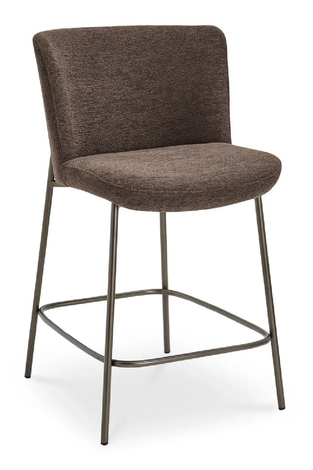 Luxury Upholstered Modern Barrel Counter Stool European Style for Villa