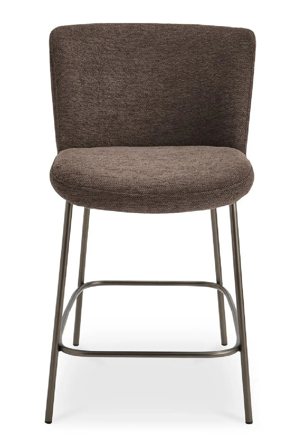 Luxury Upholstered Modern Barrel Counter Stool European Style for Villa