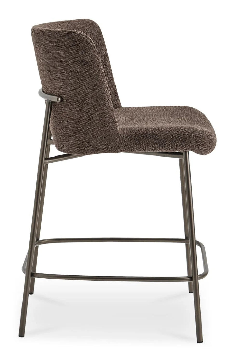 Luxury Upholstered Modern Barrel Counter Stool European Style for Villa
