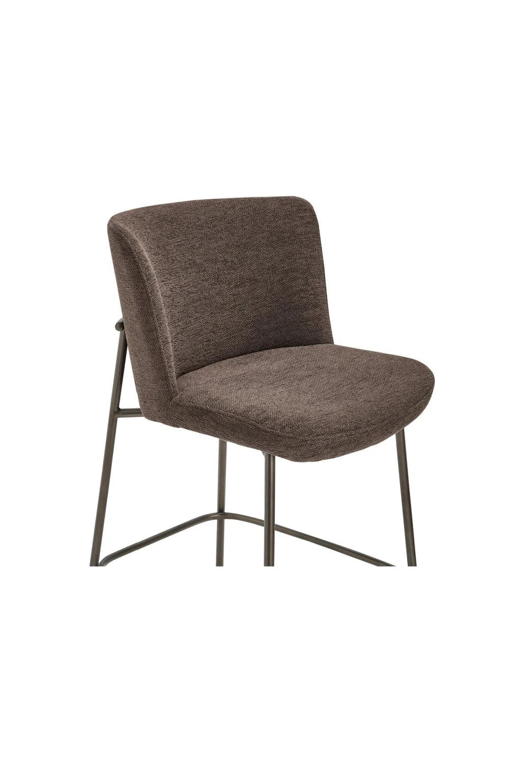 Luxury Upholstered Modern Barrel Counter Stool European Style for Villa