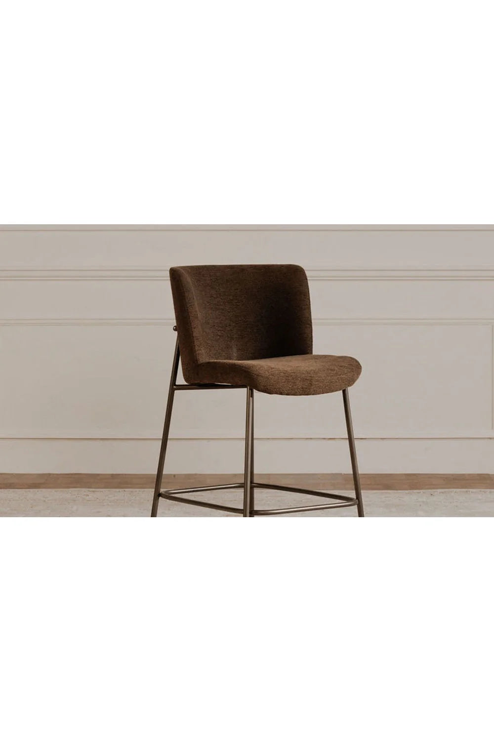 Luxury Upholstered Modern Barrel Counter Stool European Style for Villa
