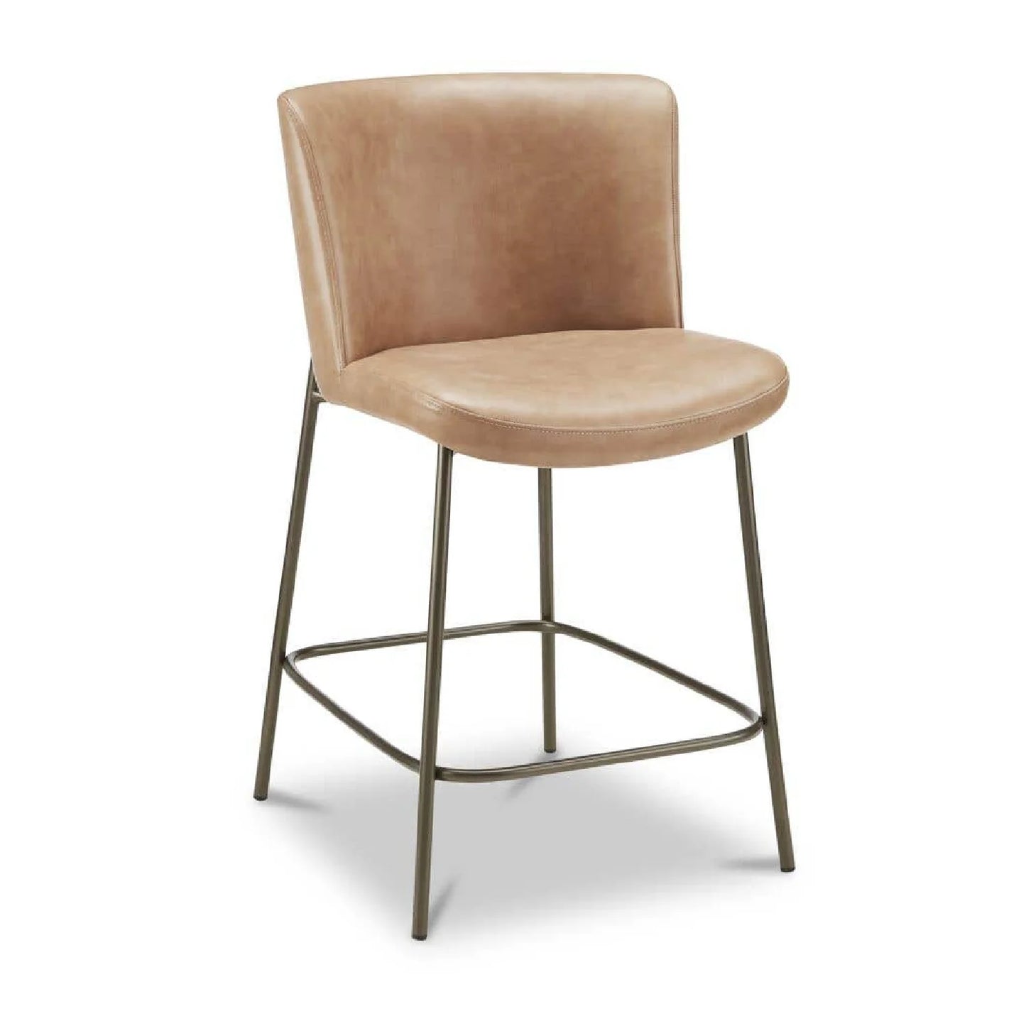 Luxury Upholstered Modern Barrel Counter Stool European Style for Villa