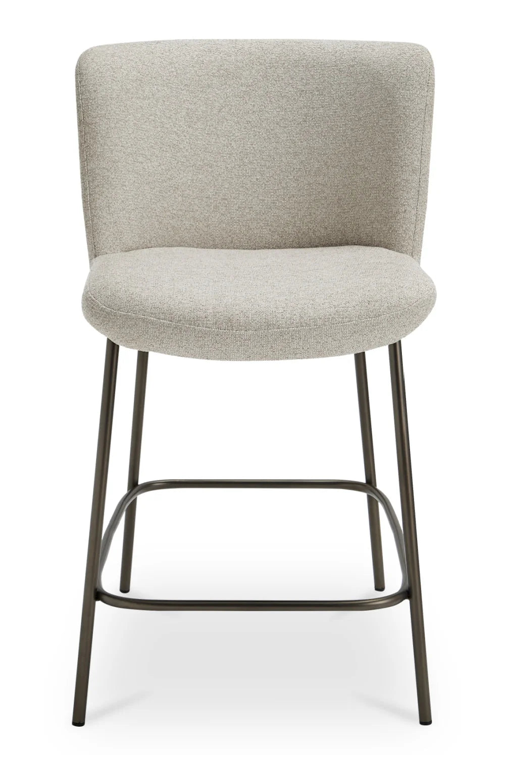 Luxury Upholstered Modern Barrel Counter Stool European Style for Villa