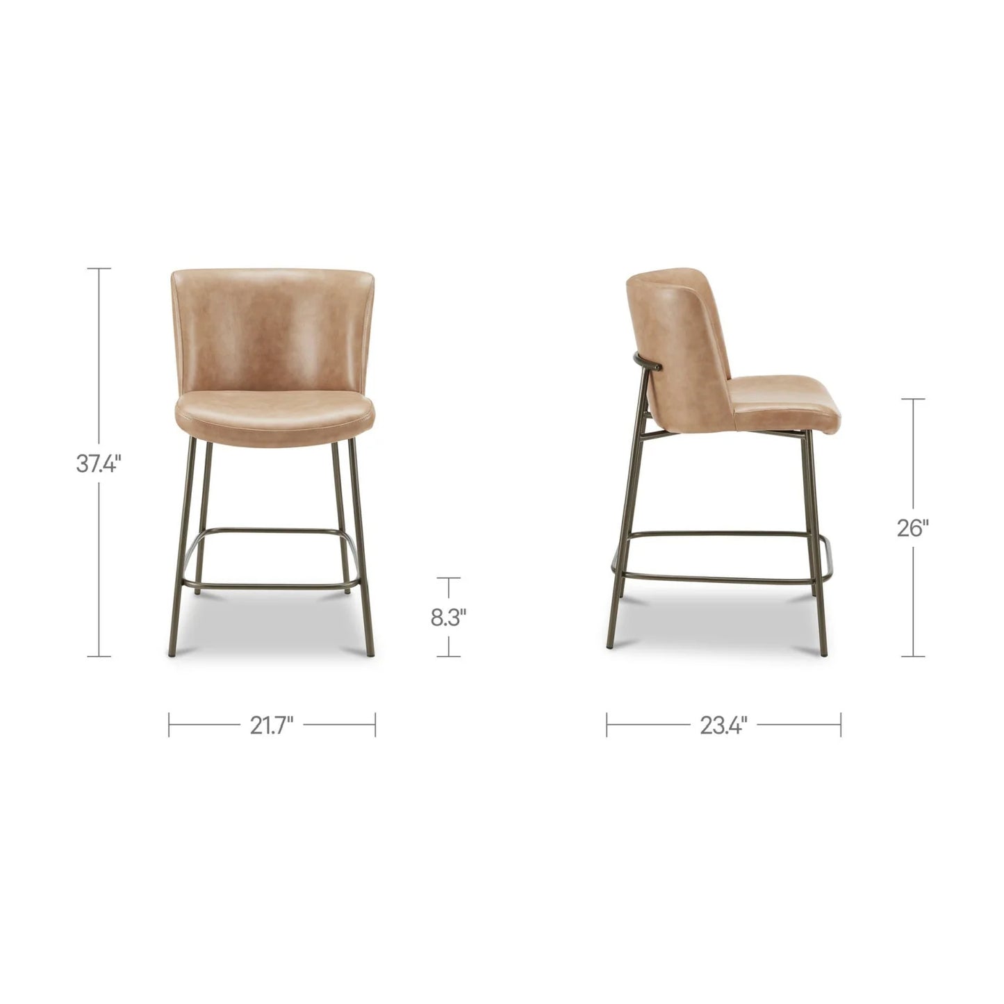 Luxury Upholstered Modern Barrel Counter Stool European Style for Villa