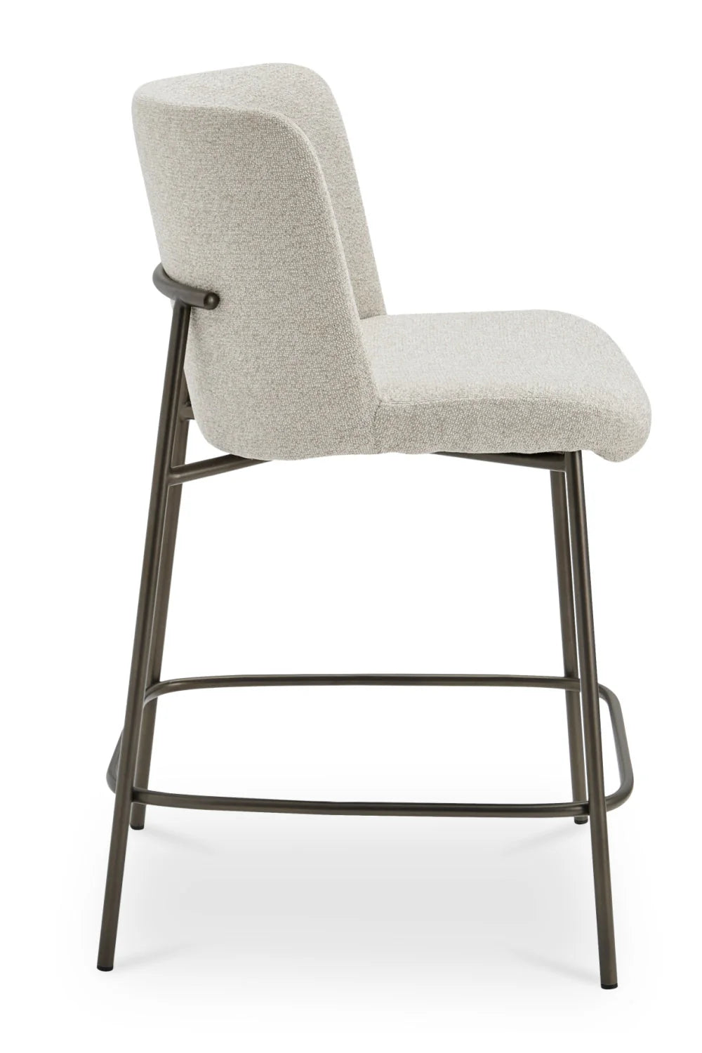 Luxury Upholstered Modern Barrel Counter Stool European Style for Villa