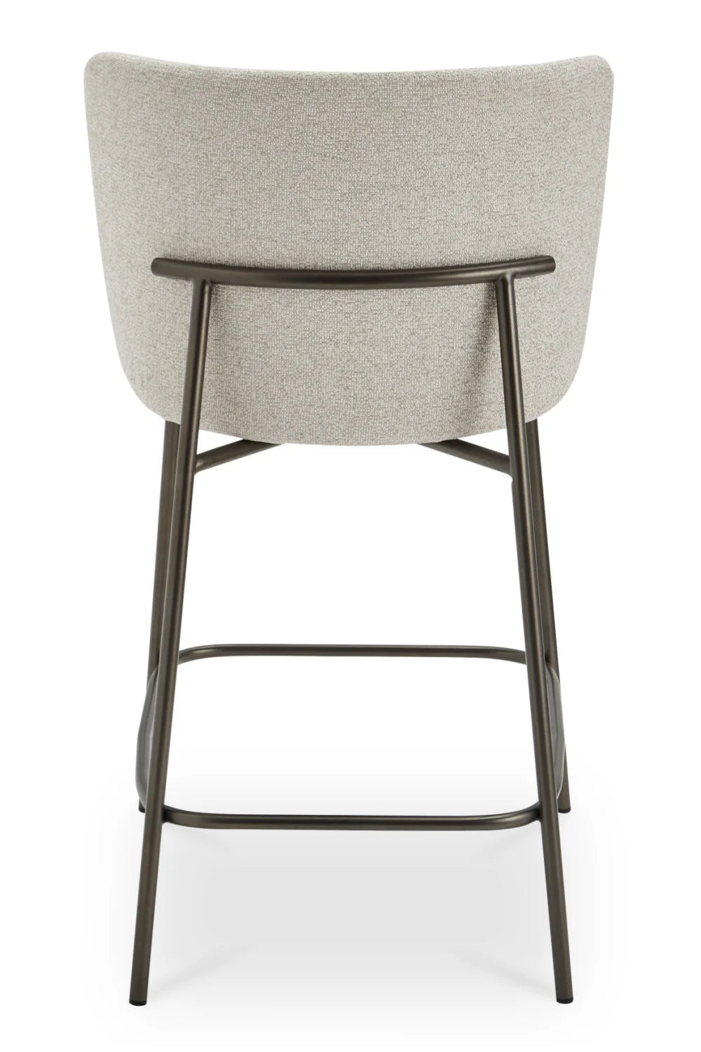Luxury Upholstered Modern Barrel Counter Stool European Style for Villa