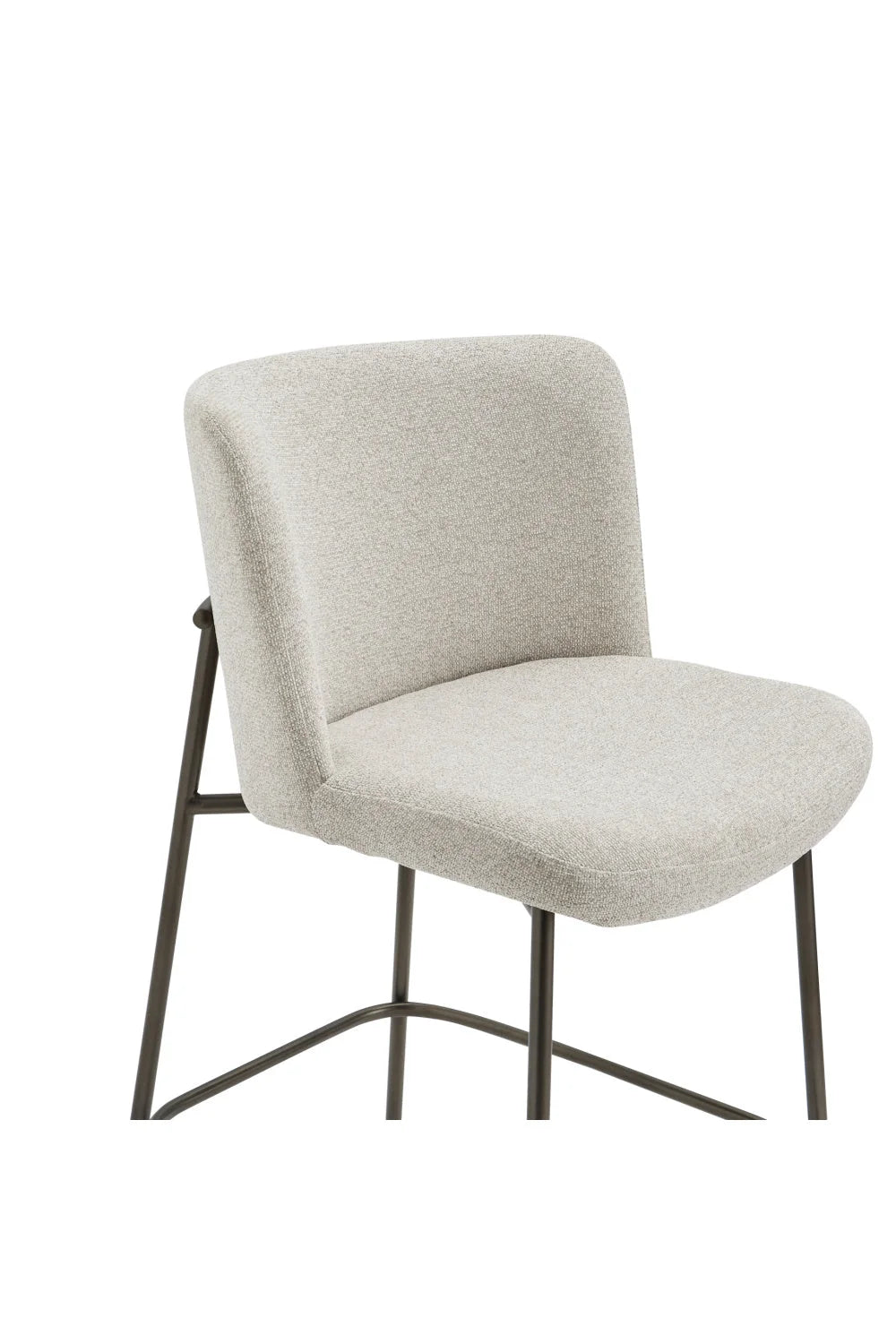 Luxury Upholstered Modern Barrel Counter Stool European Style for Villa