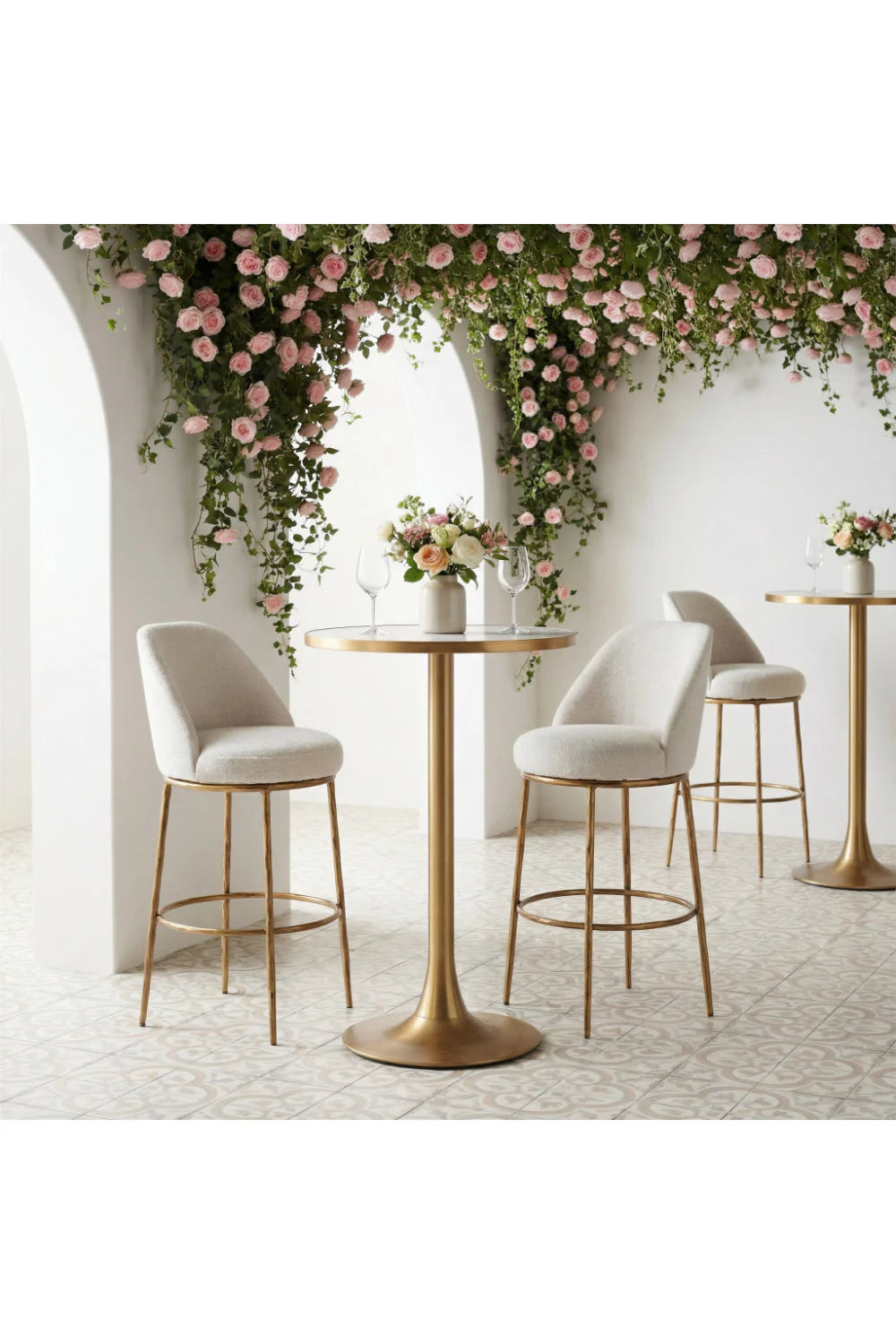 Luxury Upholstered Modern Barstool European Style for Villa