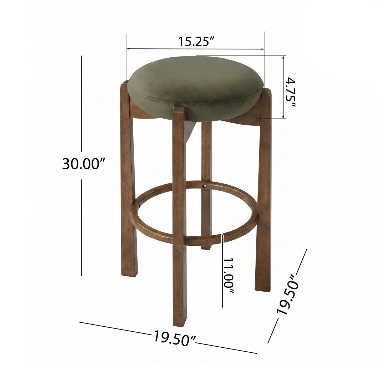 Luxury Upholstered Modern Barstool European Style for Villa