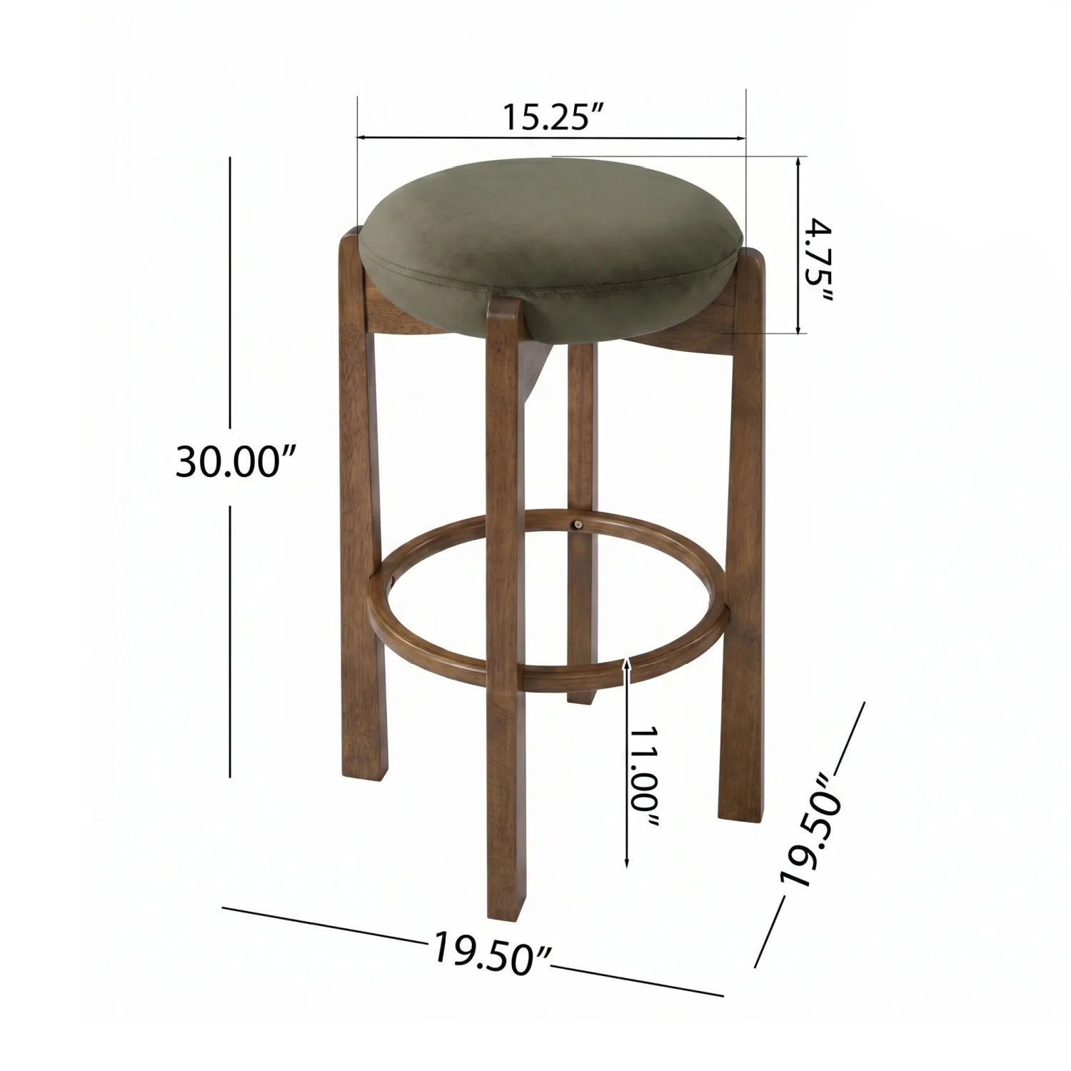 Luxury Upholstered Modern Barstool European Style for Villa