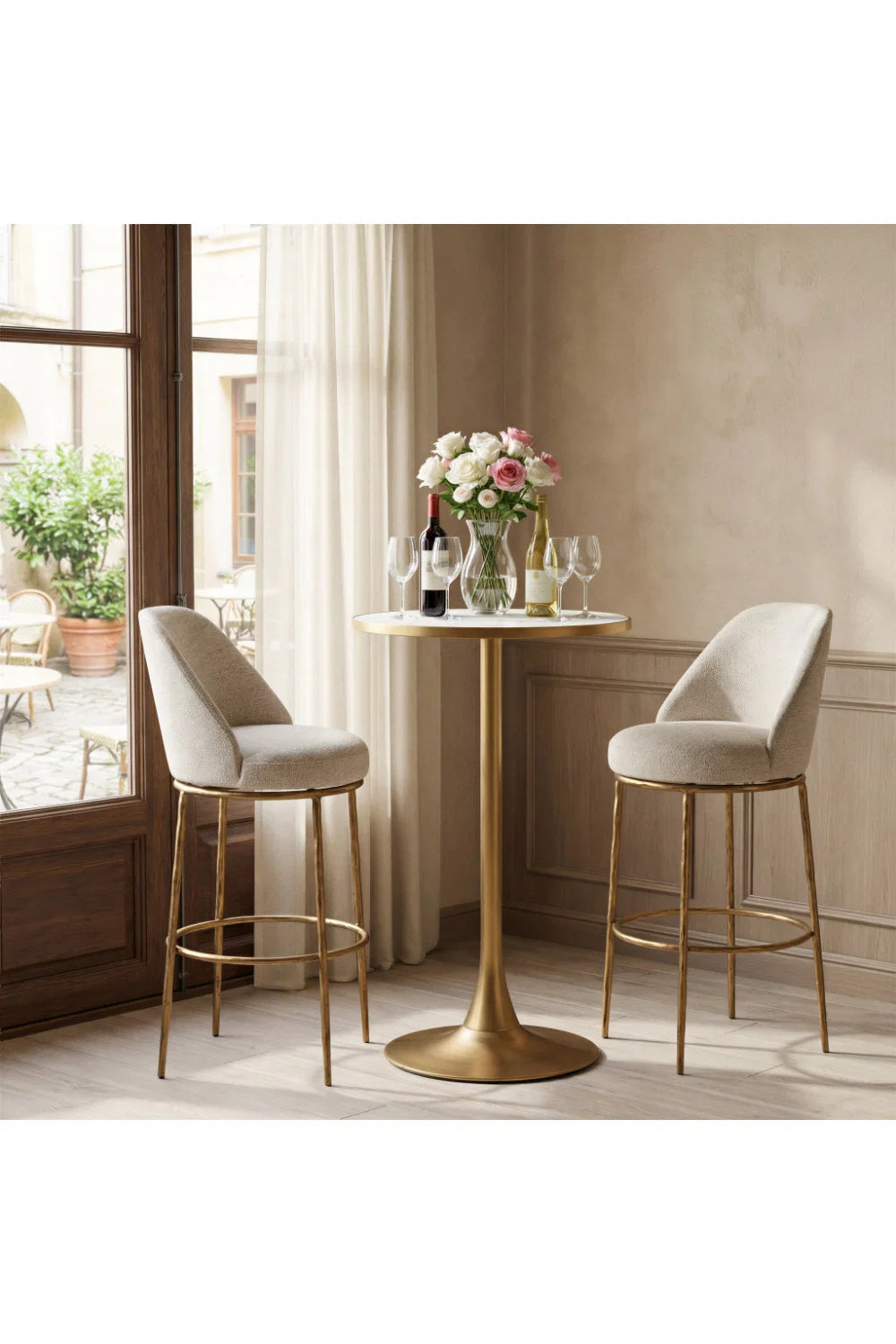 Luxury Upholstered Modern Barstool European Style for Villa