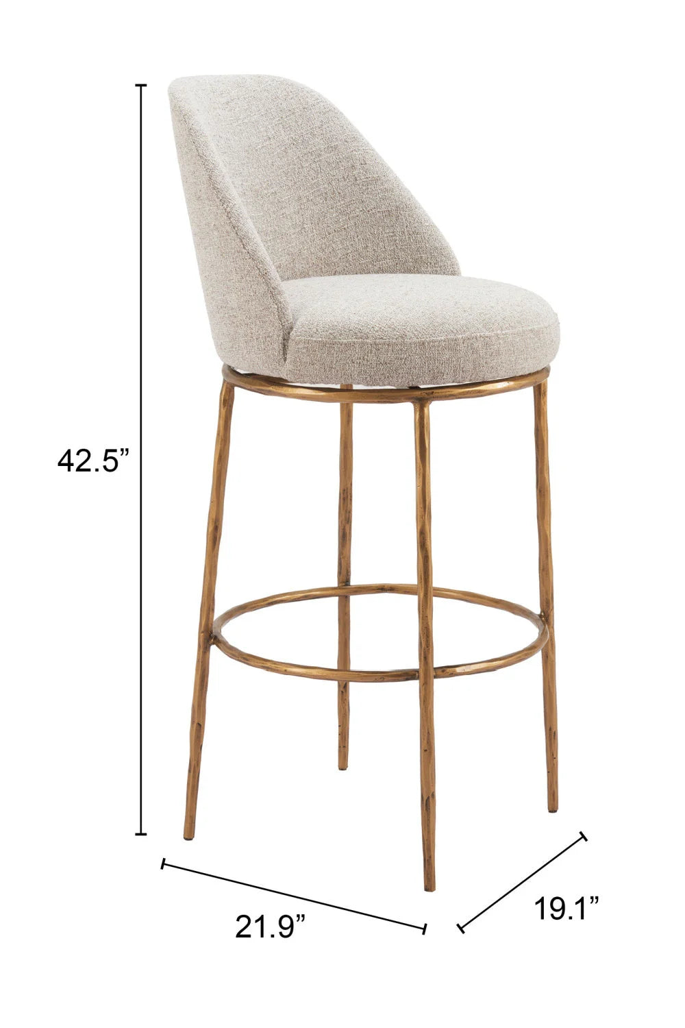 Luxury Upholstered Modern Barstool European Style for Villa