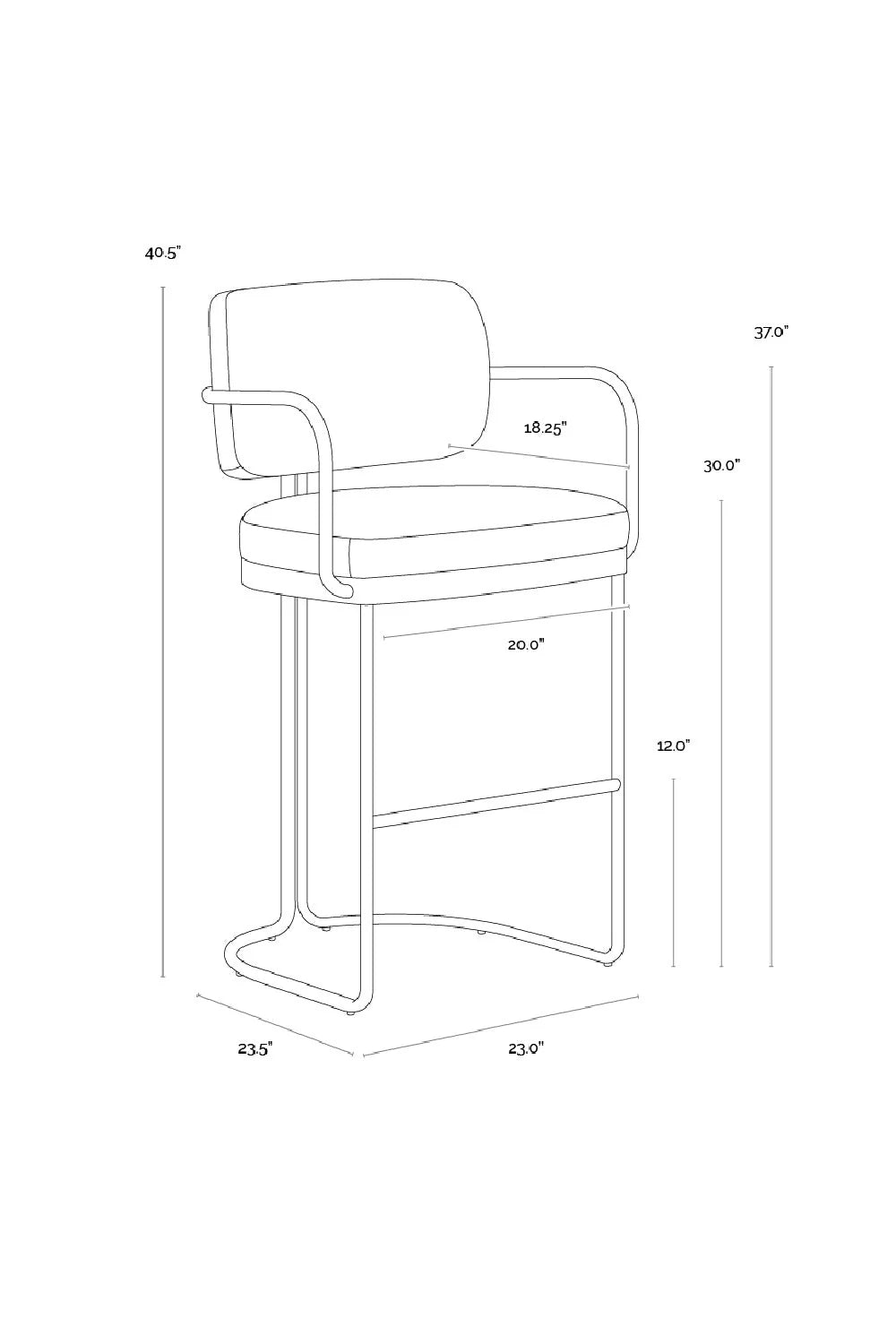 Luxury Upholstered Modern Barstool European Style for Villa