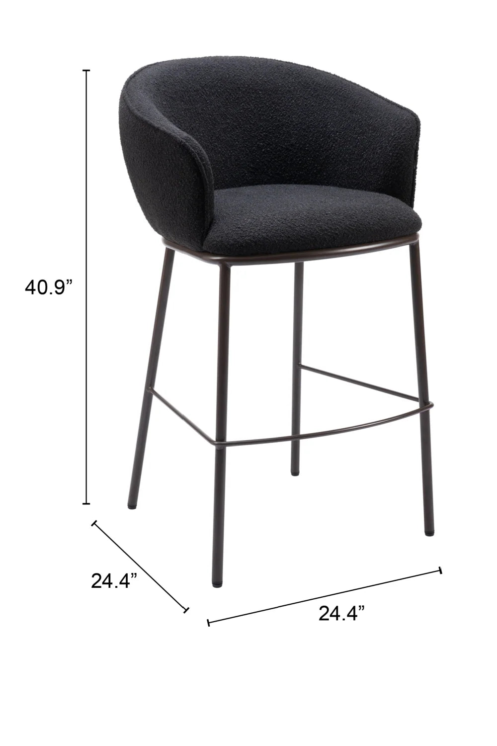 Luxury Upholstered Modern Barstool European Style for Villa
