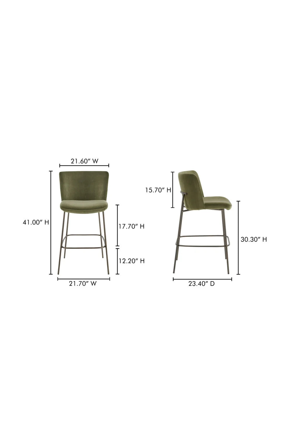 Luxury Upholstered Modern Barstool European Style for Villa