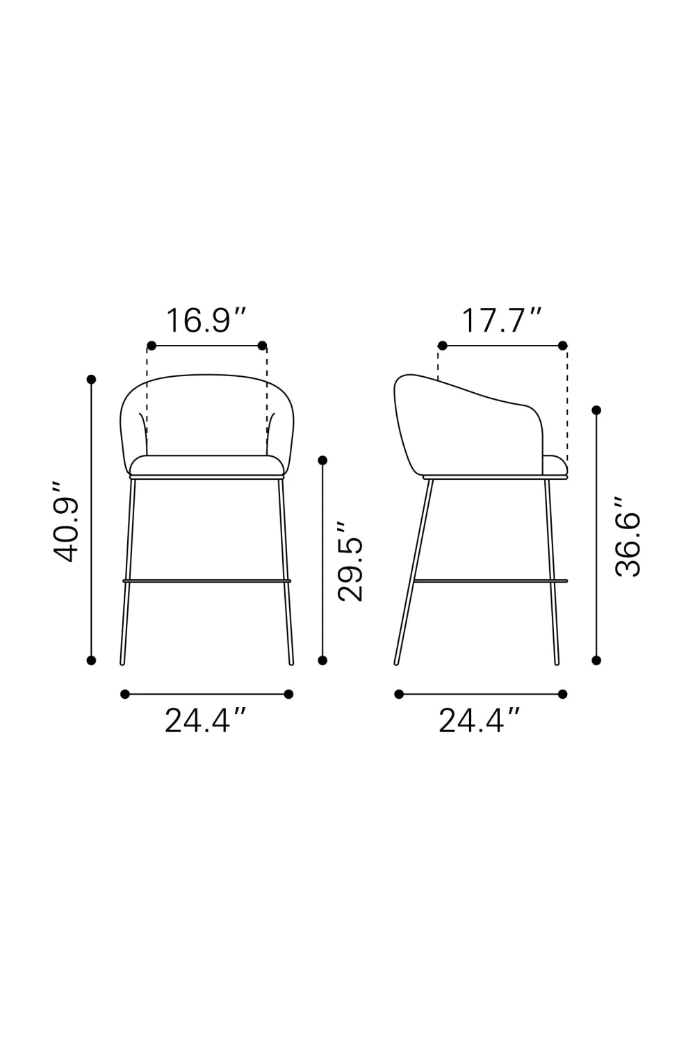 Luxury Upholstered Modern Barstool European Style for Villa