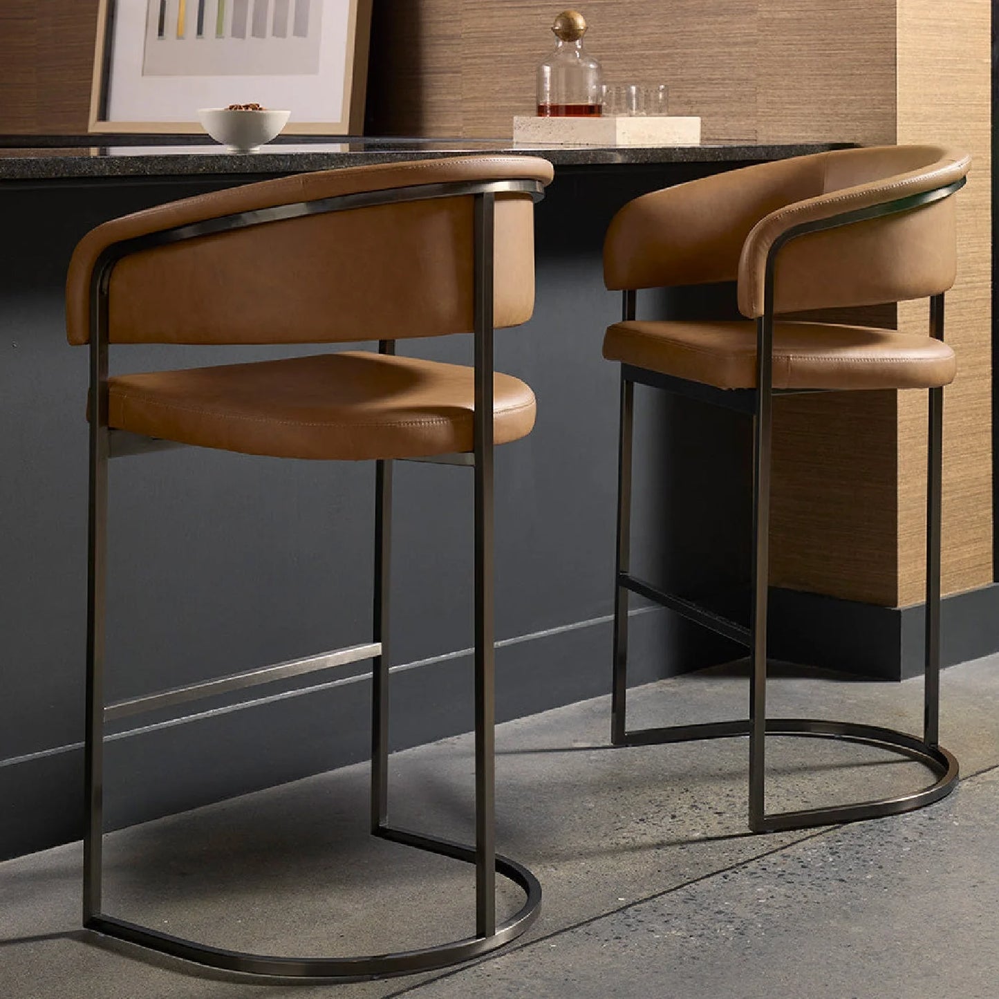 Luxury Upholstered Modern Barstool European Style for Villa