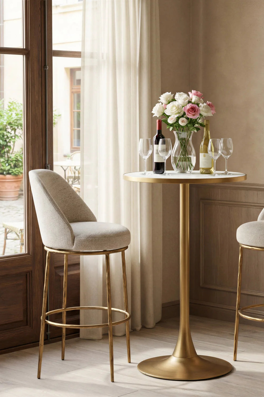 Luxury Upholstered Modern Barstool European Style for Villa