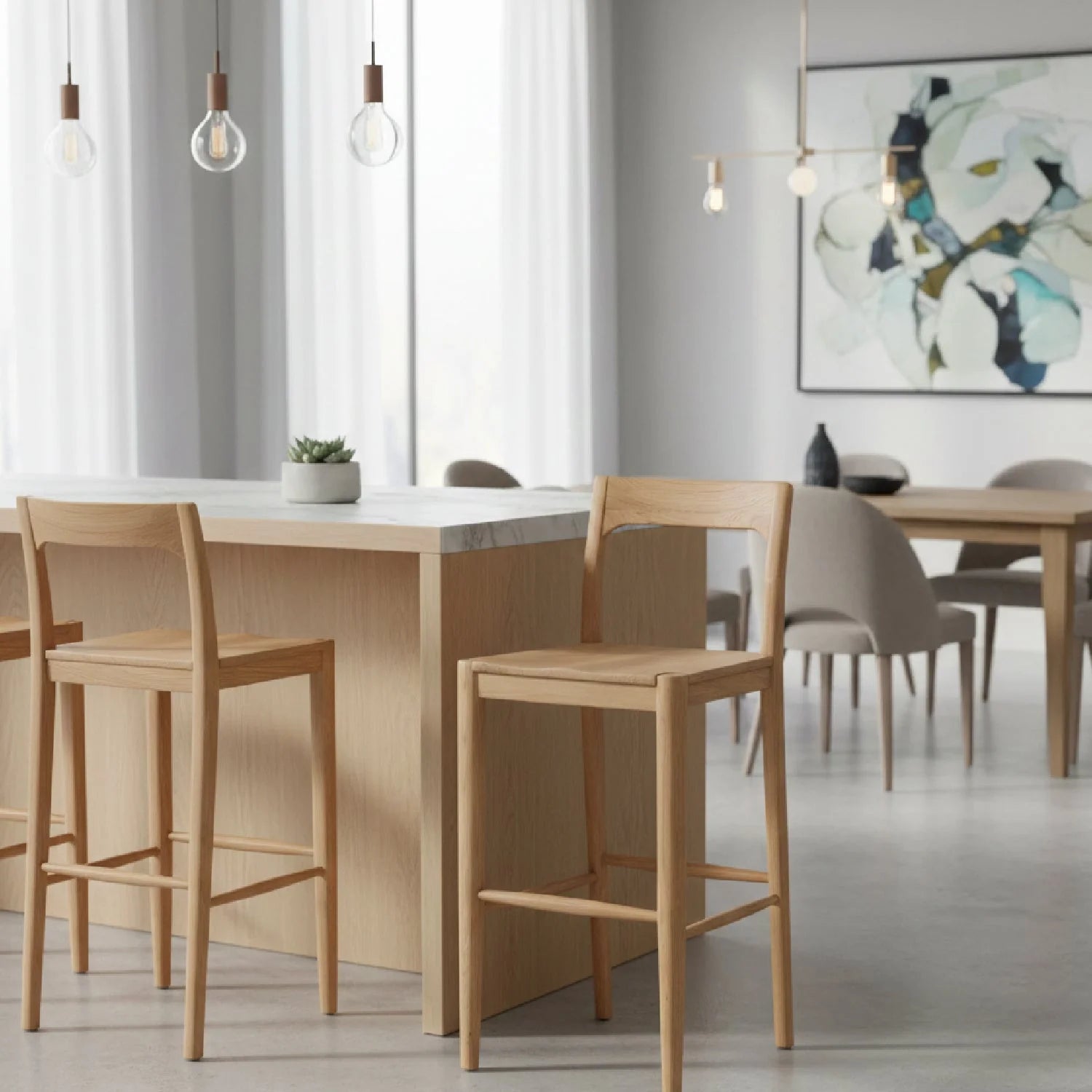 Luxury Upholstered Modern Barstool European Style for Villa