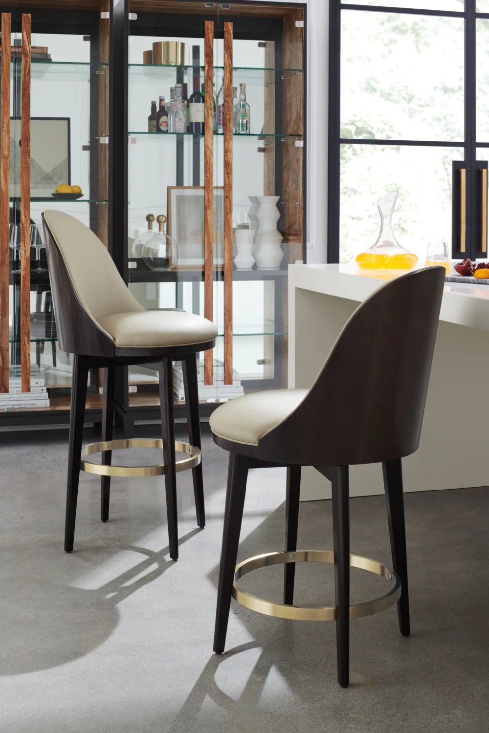 Luxury Upholstered Modern Barstool European Style for Villa